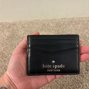 Kate Spade Black Leather Card Wallet